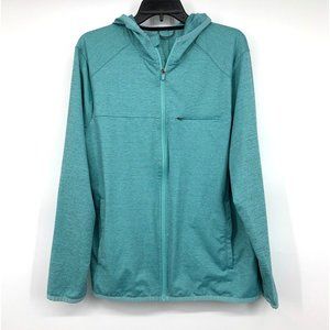 All In Motion Jacket Blue Full Zip Hooded Pockets Long Sleeve